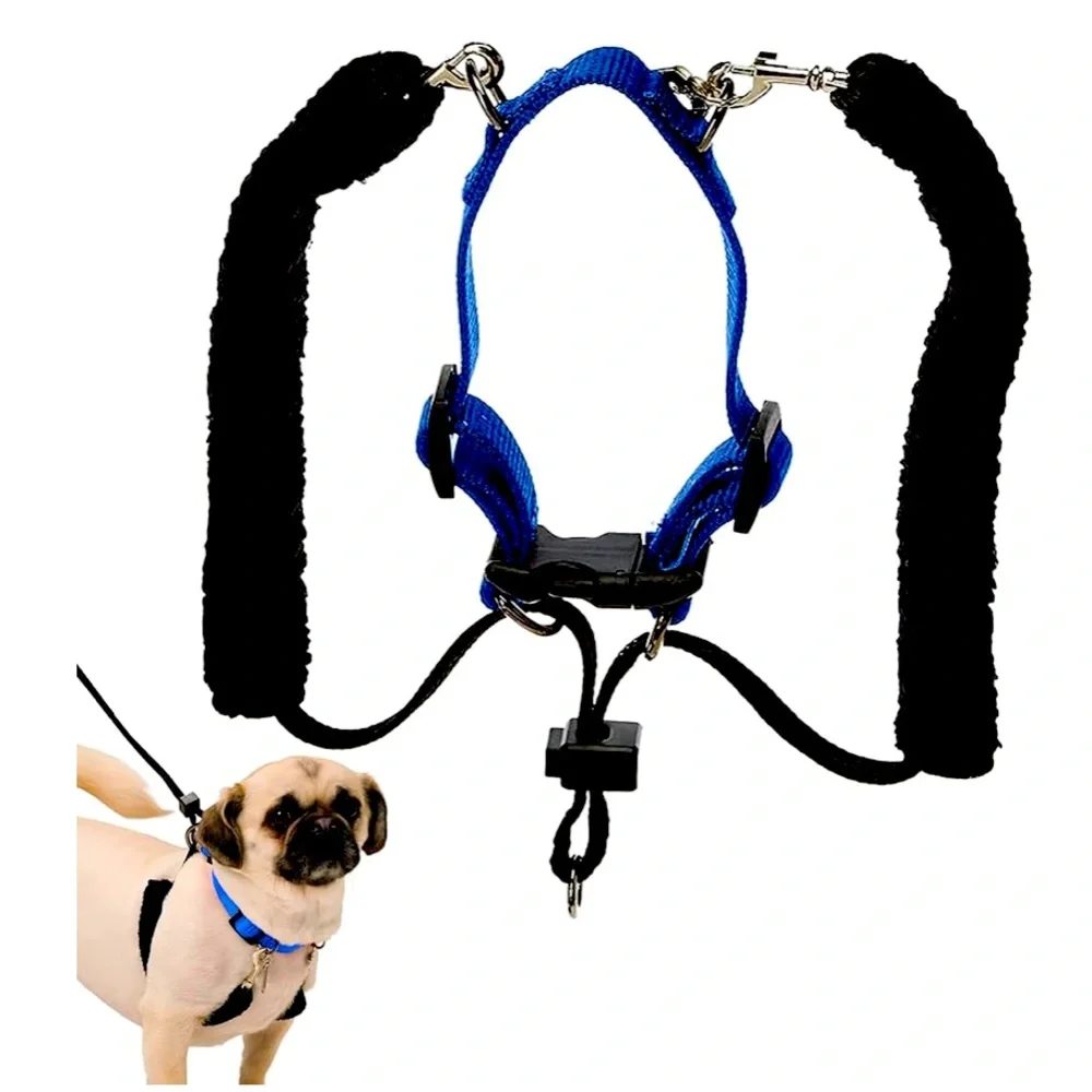 New Sporn Original Training Halter, No Pull Harness Medium Size Dog with Blue